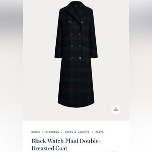 Ralph Lauren Black and Green Plaid Coat